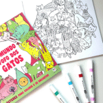 Caderno de Colorir "O mundo fofo dos gatos"