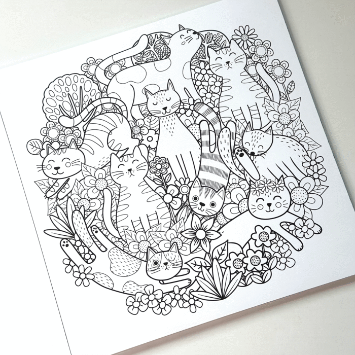 Caderno de Colorir "O mundo fofo dos gatos" - Imagem 2