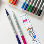 Marcador à base de Água para Colorir, 12 Cores - Imagem 3