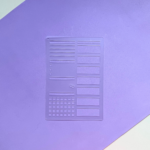 Stencil Transparente Semana em Uma Página